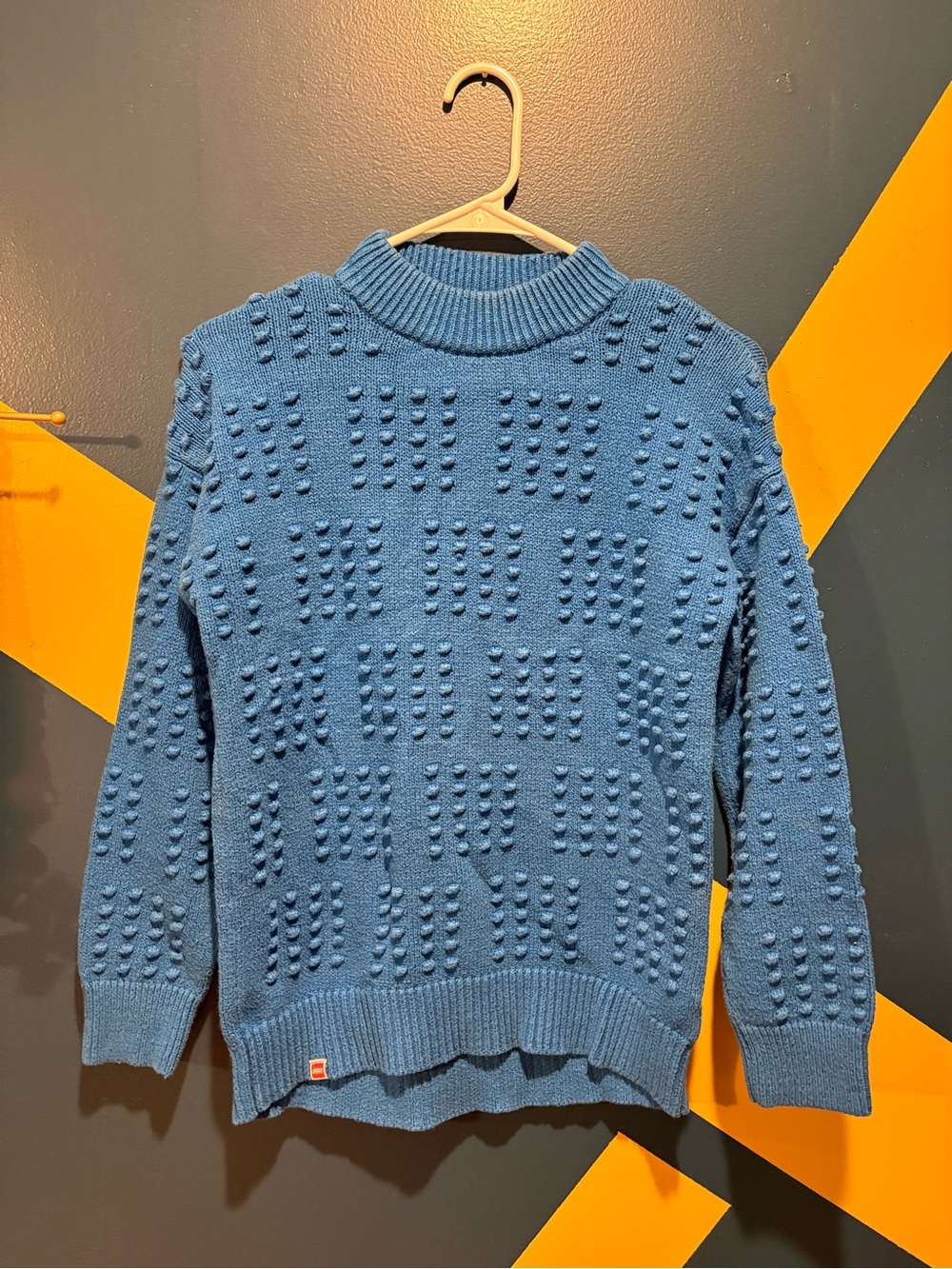 Lego X Target Blue Crewneck Textured Sweater EUC